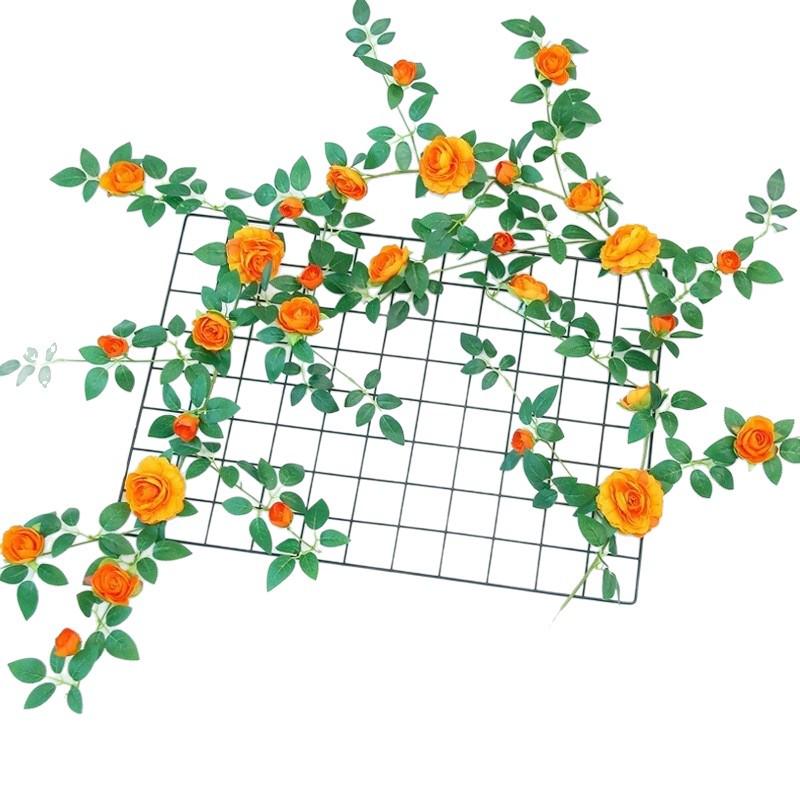 Artificial Rose Vine for Outdoor Decor - Hanging, Shading & Balcony Beautification