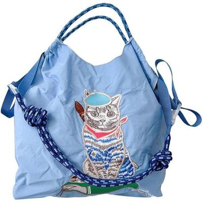 Beloved Eco Bag Embroidered Shopping Women Large Capacity Storage Stylish Cute Shoulder Strap Nylon Foldable Commuting Travel Business Trip M L Size.