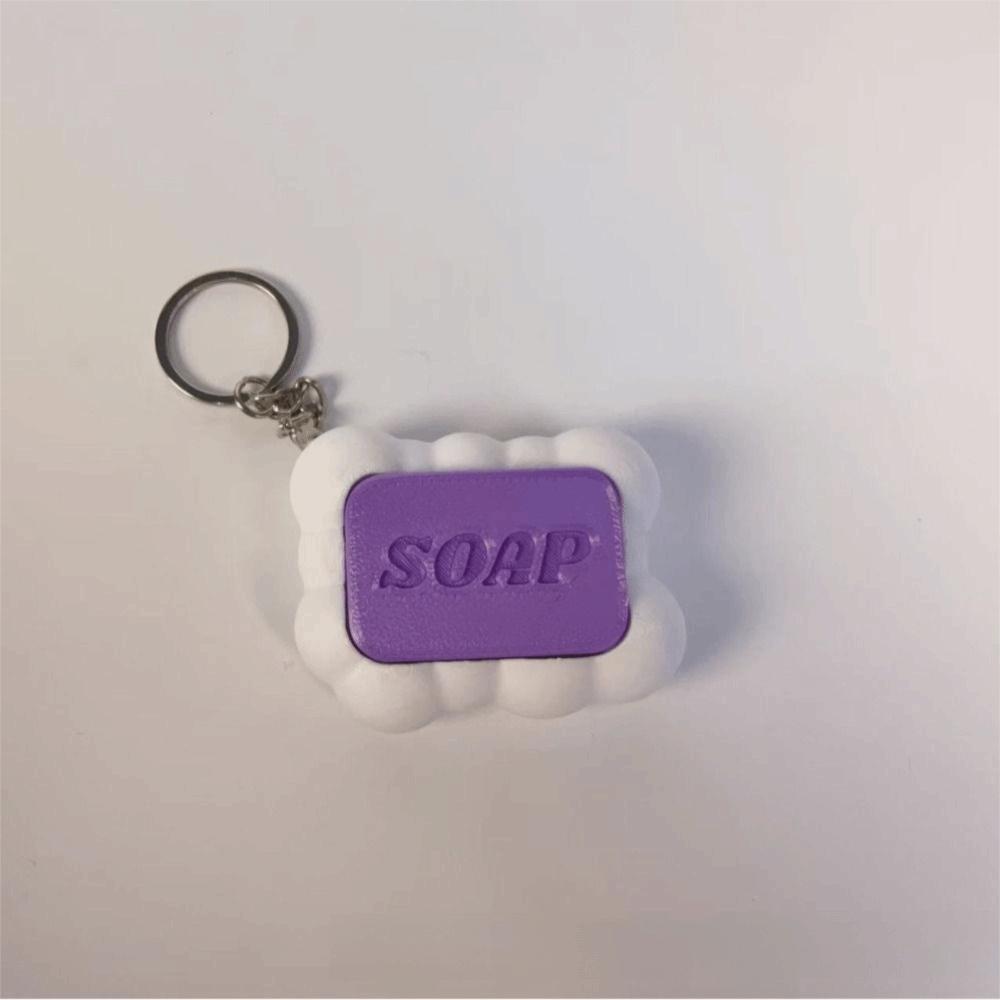 Pressable Button 3D Printed Keychain Realistic Design Fidget Toy Keychain Daily Stress Relief