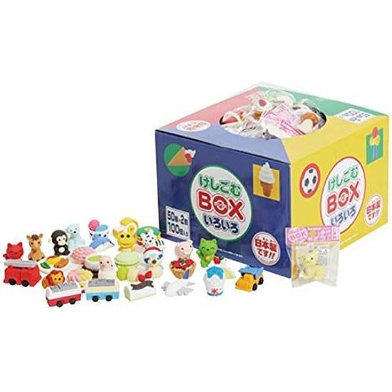 Eraser BOX Various 100 (50 types 2 each) Total pieces Made Japan