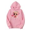 Energetic Girl Heart Apricot Ballet Hoodie – Spring/Autumn Girls' Sweatshirt with Heart Print