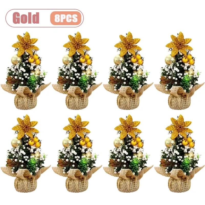 Mini Kerstboom Kleine Bureau Tafelblad Decoratie Schattig Feestelijk Vakantie Ornament voor Kinderen Kerstcadeau Winter Huisdecoratie