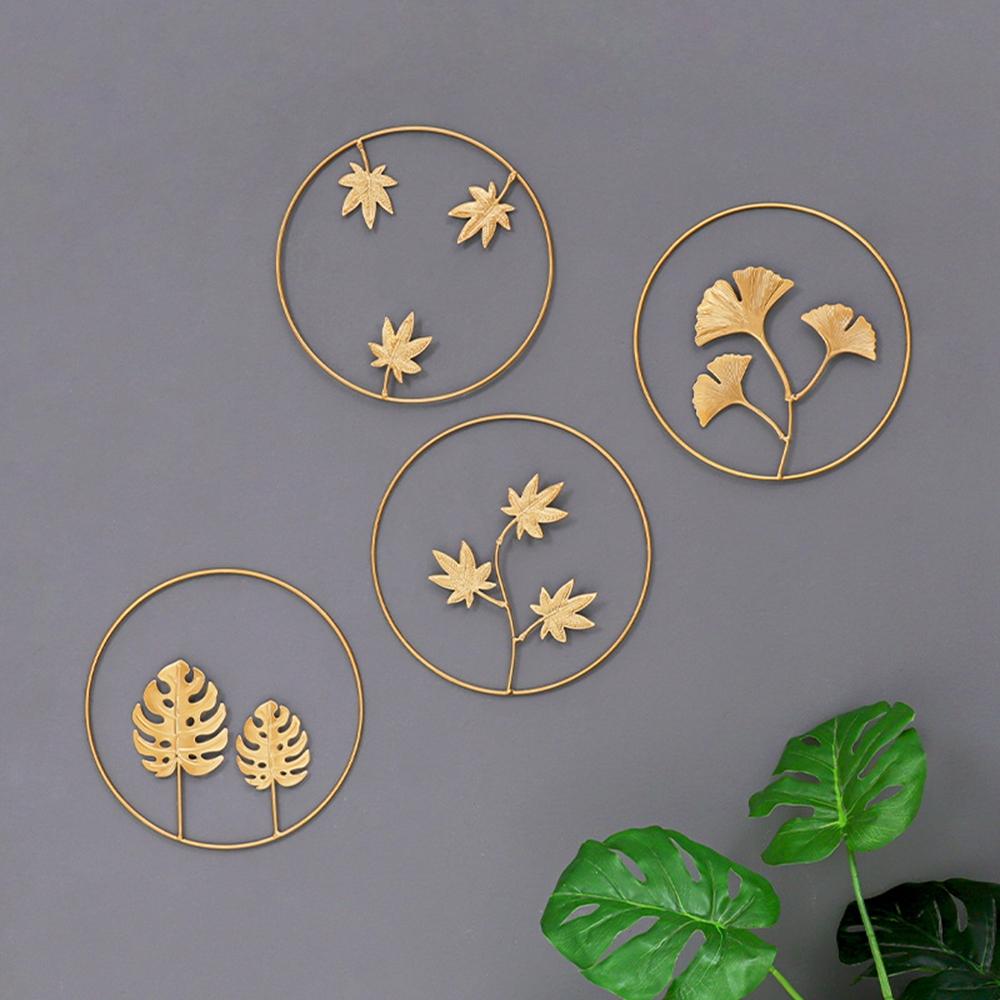 Ornaments Palm leaf Metal Canna Ginkgo Leaf Wall Decoration Room Decor Wall Hanging Ornament