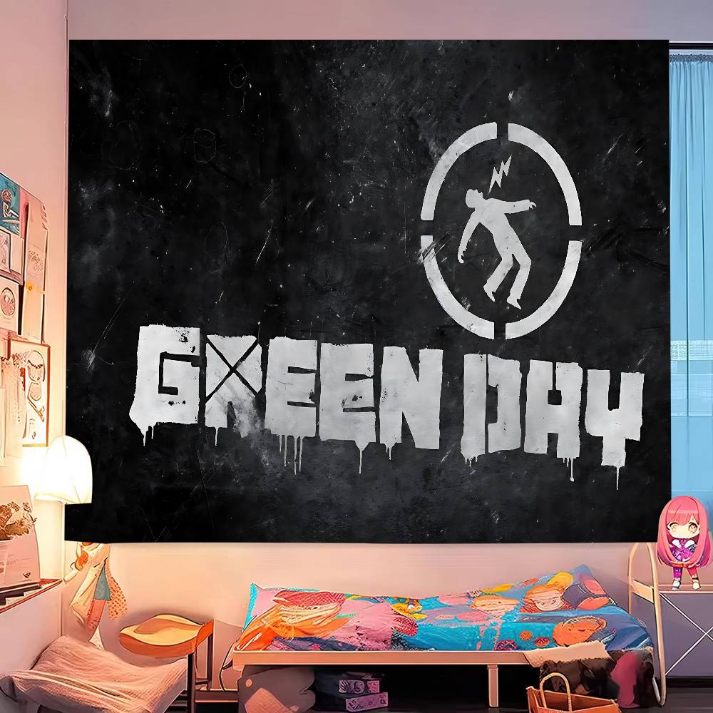 Green Day Muzyka Zespół Rockowy Wykres Gobelin Dekoracja Domu Hippie Bohemian Dekoracja Wróżbiarstwo Wiszący na Ścianę Wystrój Domu