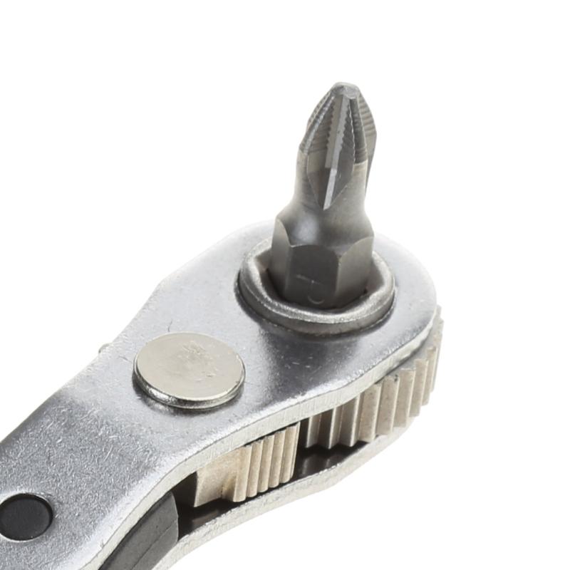 Mini 1/4 Inch Quick Socket Ratchet Wrench Rod Screwdriver Bit Tool Ratchet Handle Wrench Quick Release Screwdriver
