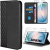 Case for Samsung Galaxy S26 Ultra, Shockproof Synthetic Leather - Black - 2 Tempered Glasses