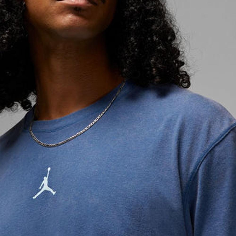 Jordan Logo Crew Neck Pullover Short Sleeve T-Shirt Men Tops Blue DH8920-493