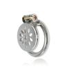 Stainless Steel Flat Chastity Lock CB Chastity Cleaner Men's Wear Fake Mother Device SM Penis Cage Sexy Adult