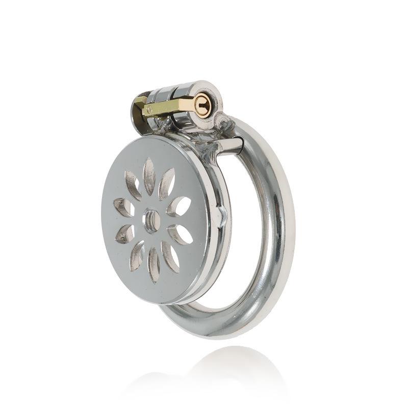 Stainless Steel Flat Chastity Lock CB Chastity Cleaner Men's Wear Fake Mother Device SM Penis Cage Sexy Adult