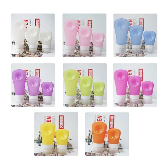 Portable Silicone Travel Bottle Lotion Shampoo Empty Container?with Suction Cup