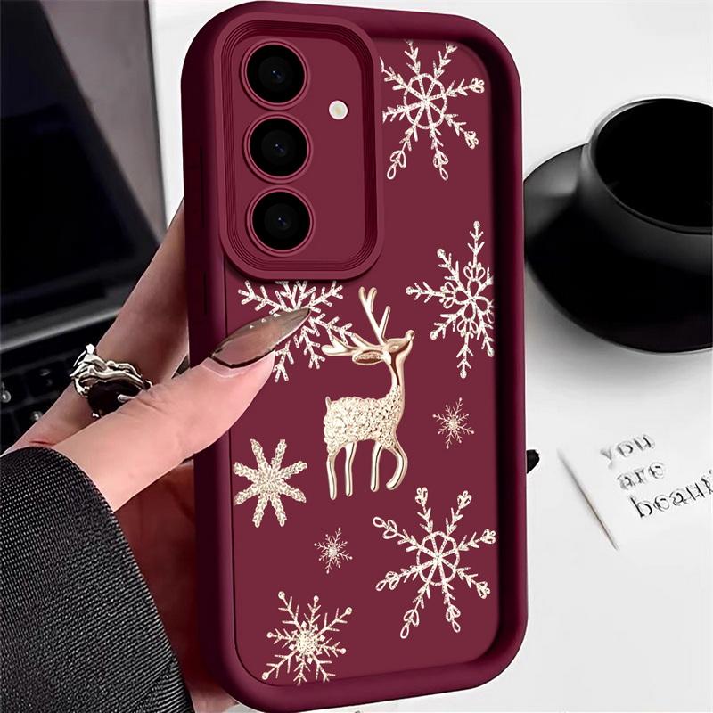 Beautiful Elk Print TPU Phone Case For Samsung Galaxy A17 A56 A16 A55 A15 A25 A36 A26 5G S25 Edge S23 S24 Ultra S24 S25 FE Cover
