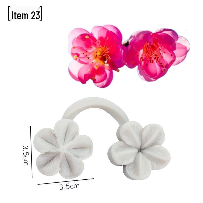 Blütenblatt Silikon Fondant Form Set - Lebensmittelqualität für Baum- und Blumenprägung.