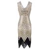 High-end explosive sequin hand-woven dress retro sequin dress physical picture