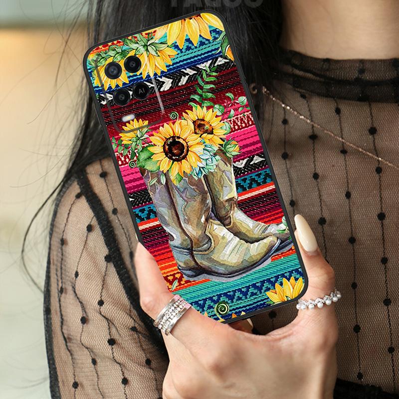 girly Forest Witch Cowgirl Rodeo Case For Oppo A5 Pro A15 A17 A57 A77 A18 A38 A58 A78 A98 A94 A74 A54 A40 A60 A80 A96 A76 A16