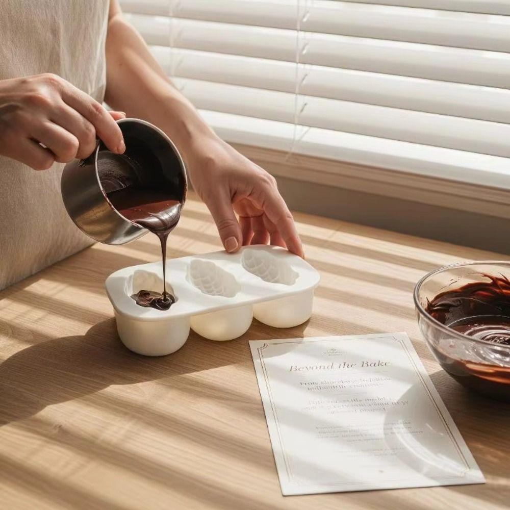 Silikonová forma na arašídy se 3 dutinami Odolná vůči vysokým teplotám Forma na výrobu dezertů DIY výroba dezertů