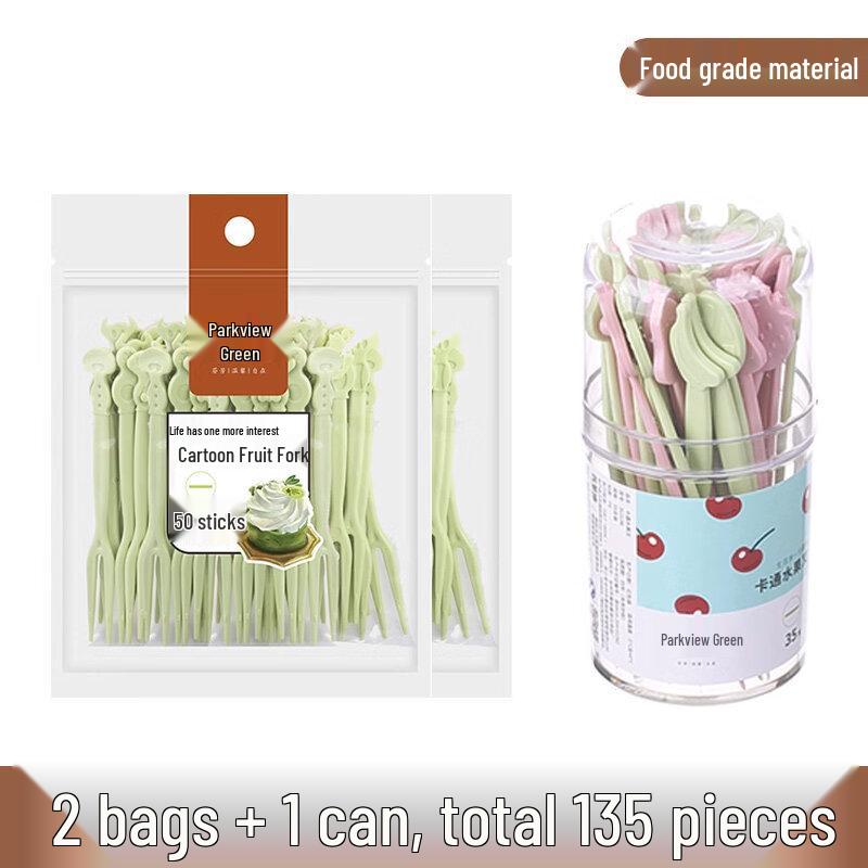 ZISIZ Disposable Plastic Fruit Forks