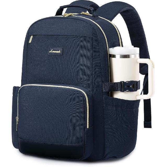 LOVEVOOK Laptop Backpack for Women with Pouch Pocket for Large Capacity Cup,15.6 Inch Laptop Computer Bag Travel Backpack Purse,Waterproof Work