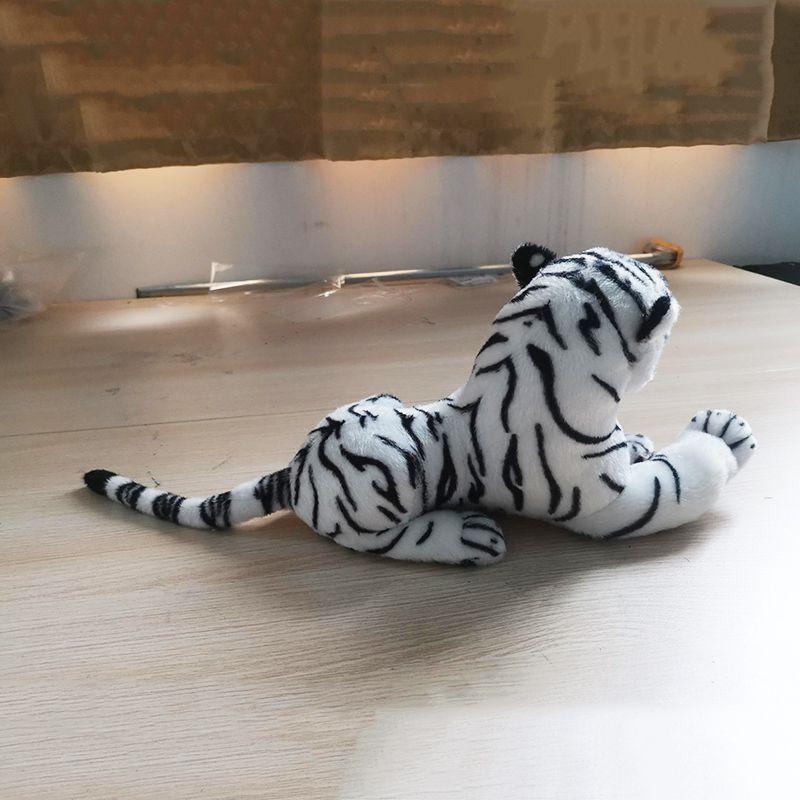 Large Tiger Plush Animal Realistic30cm White Tiger Hairy Stuffed Toy Gift Xmas