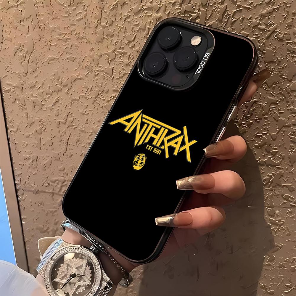 Rock Band A-Anthrax Phone Case for iphone 17 16 15 14 13 11 12 Pro Max Xr X Air Plus black silver hard shell Cover