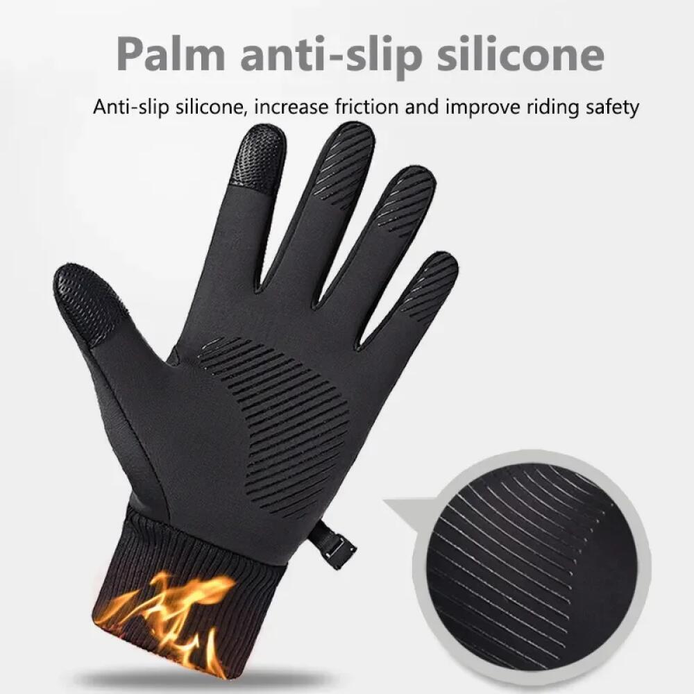 Winter Warm Full Fingers Waterproof Wind proof Cycling Outdoor Sports Running Motorcycle Ski Touch Screen  Gloves