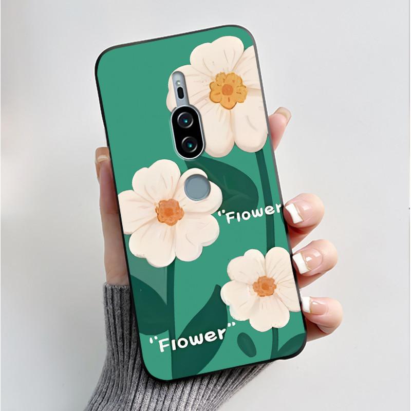 

Printing Pattern Case For Sony Xperia XZ2 Premium SO-04K SOV38 Funda Soft Silicone Black Shell Cover Cute Flower Cartoon Casing Sony Xperia XZ2 Premium