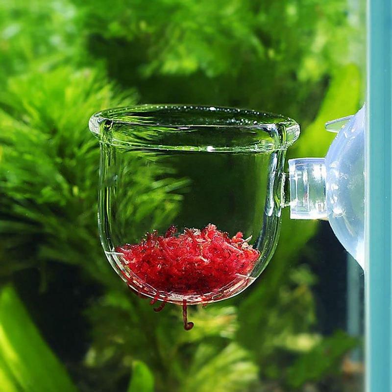 Aquarium Plant Pot Glass Cylinder Cup With Suckers For Cultivate Aquatic Plant Seeds Coral Moss Fish Tank Decoration Accessory