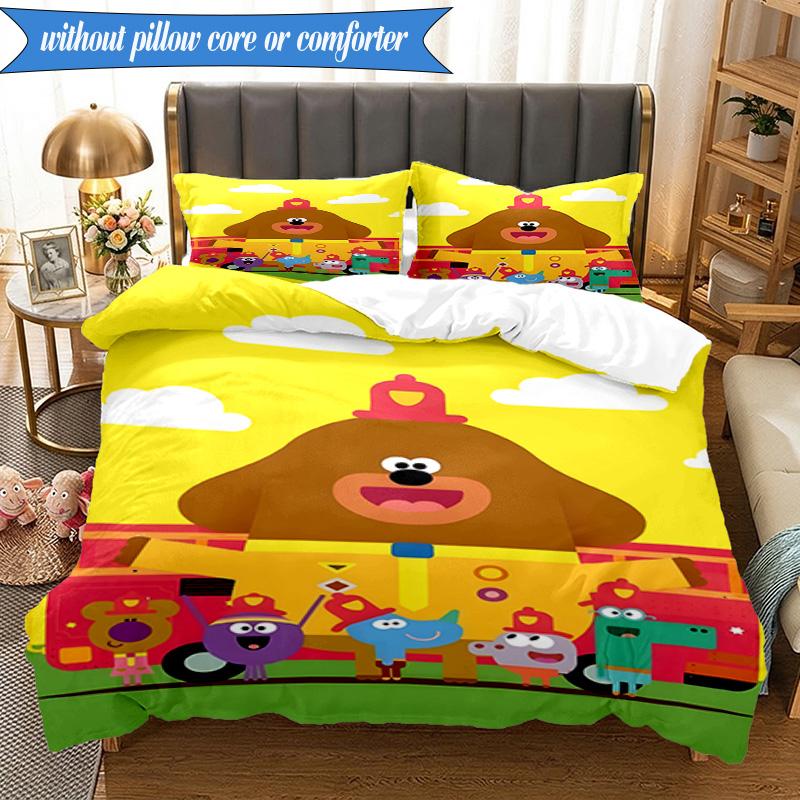 Cute Du-ggee Adventure 3pcs K-pop music group Bedding set,Ideal for Bedroom, Dormitory,Including Duvet Cover And 2pcs Pillowcases,Fan gifts
