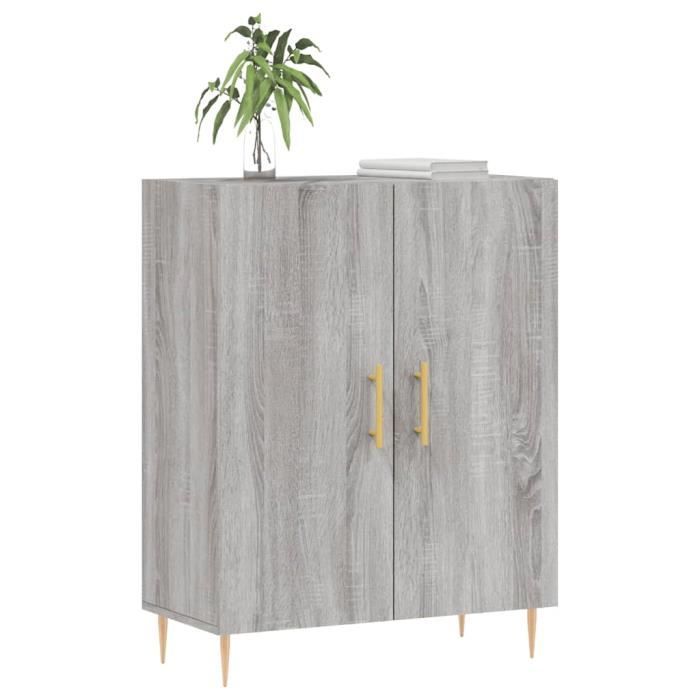 VidaXL Buffet Sonoma Grey 69.5x34x90 Cm Engineered Wood 827714