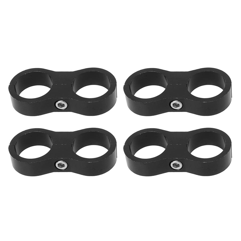 4PCS 12AN Fuel Line Mounting Clamp Hose Separator Aluminum Alloy Fitting Adapter Clamps Fit for 3 4 Oil Line Brake Line