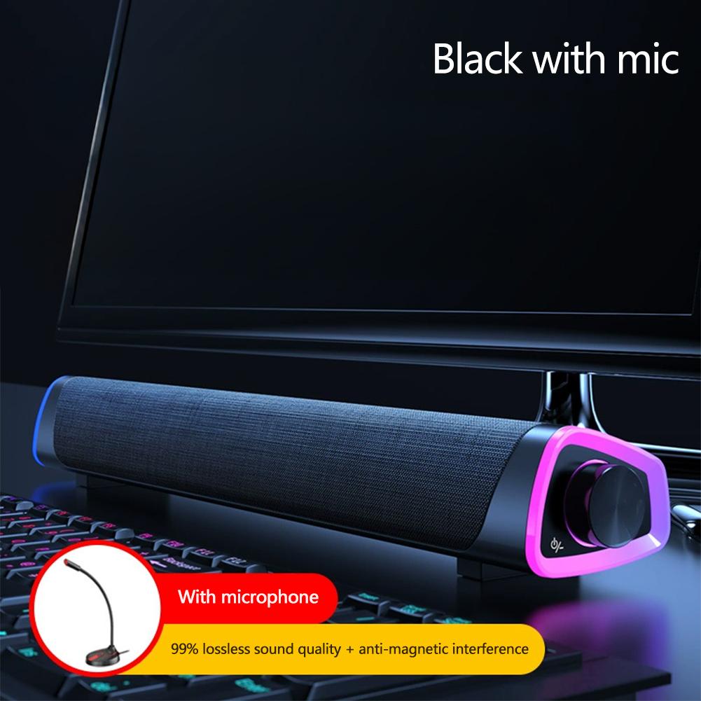 4D Bluetooth Speaker Bar Stereo Sound Subwoofer Computer Speaker For Macbook Laptop Notebook PC Music Player Wired Loudspeaker