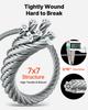 4.76 mm Wire Rope Kit, 61 m Length, 304 Stainless Steel Wire Cable, 7.1 kN Breaking Strength, 7 x 7 Strands Construction, Steel Cable for Deck Railing