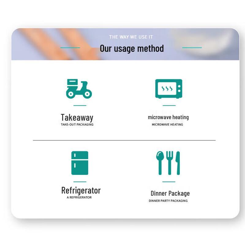 Disposable Rectangular Food Containers with Lids