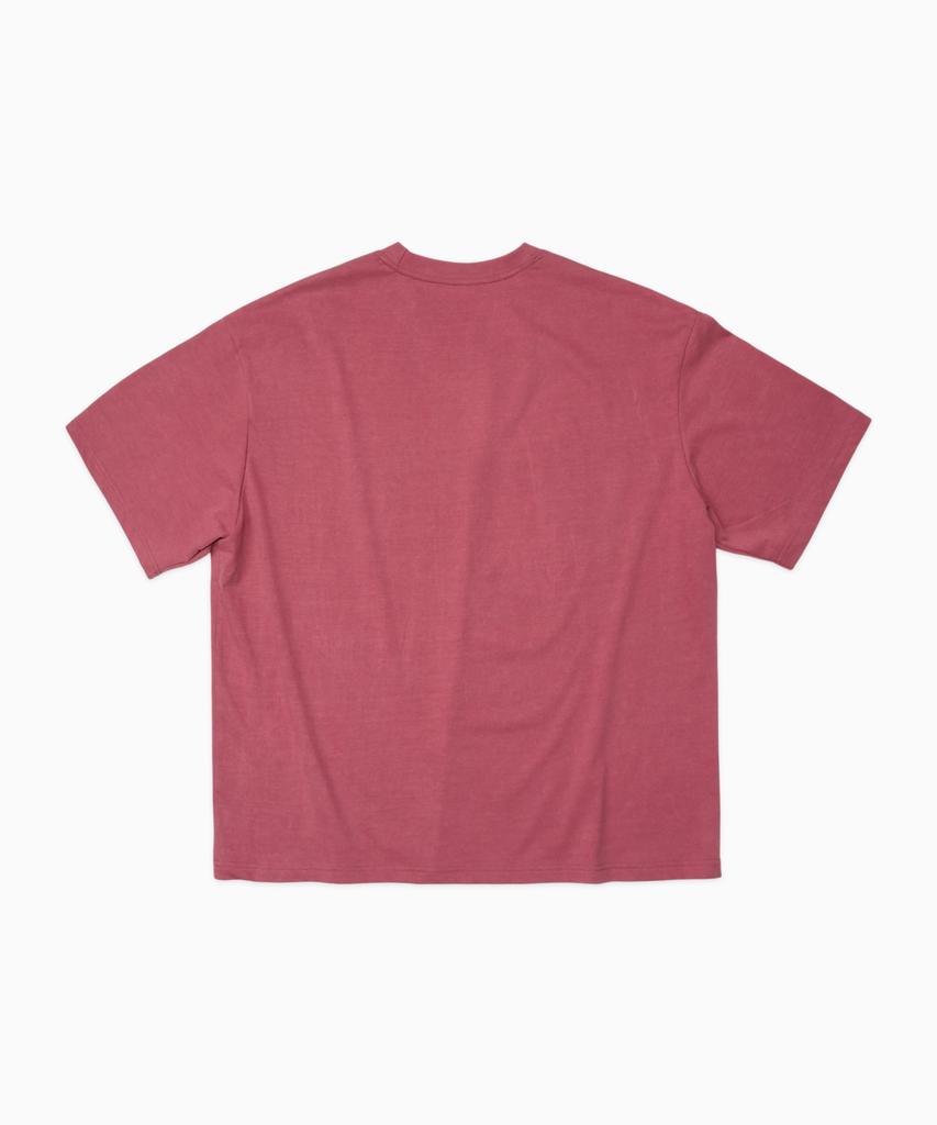 DOFFJASON Cooling Cotton Washed Numberic T-Shirt Red