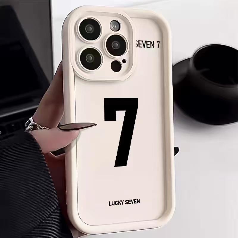 Lucky 7 is suitable for Apple 17promax mobile phone case iPhone15plus Europe, America, 13 soft 12 niche 16E14.