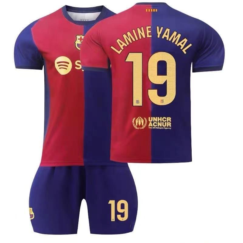 Barcelona Yamal Kids Football Jersey 2024/2025, Polyester, Red and Blue
