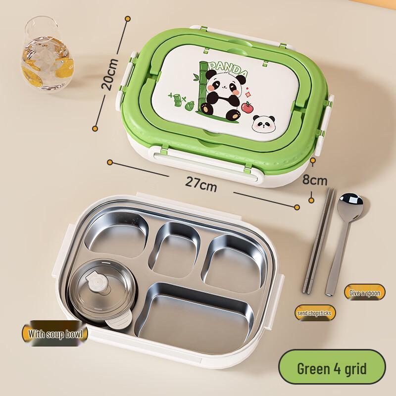 Ruhan 4-Compartment Stainless Steel Bento Box