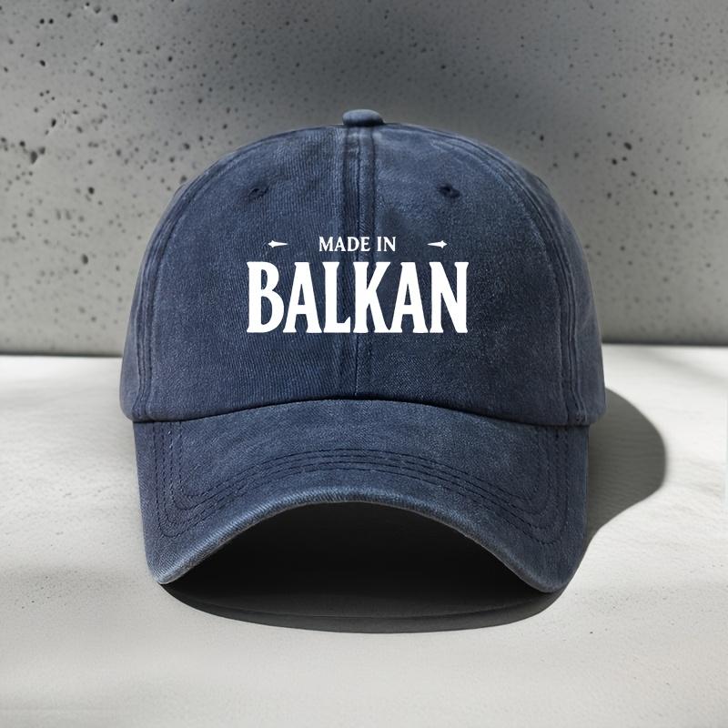 

Washed Old Baseball Cap Interesting Printed Breathable Hat Golf Sun Hat Outdoor Leisure Vacation Hat темно-синий