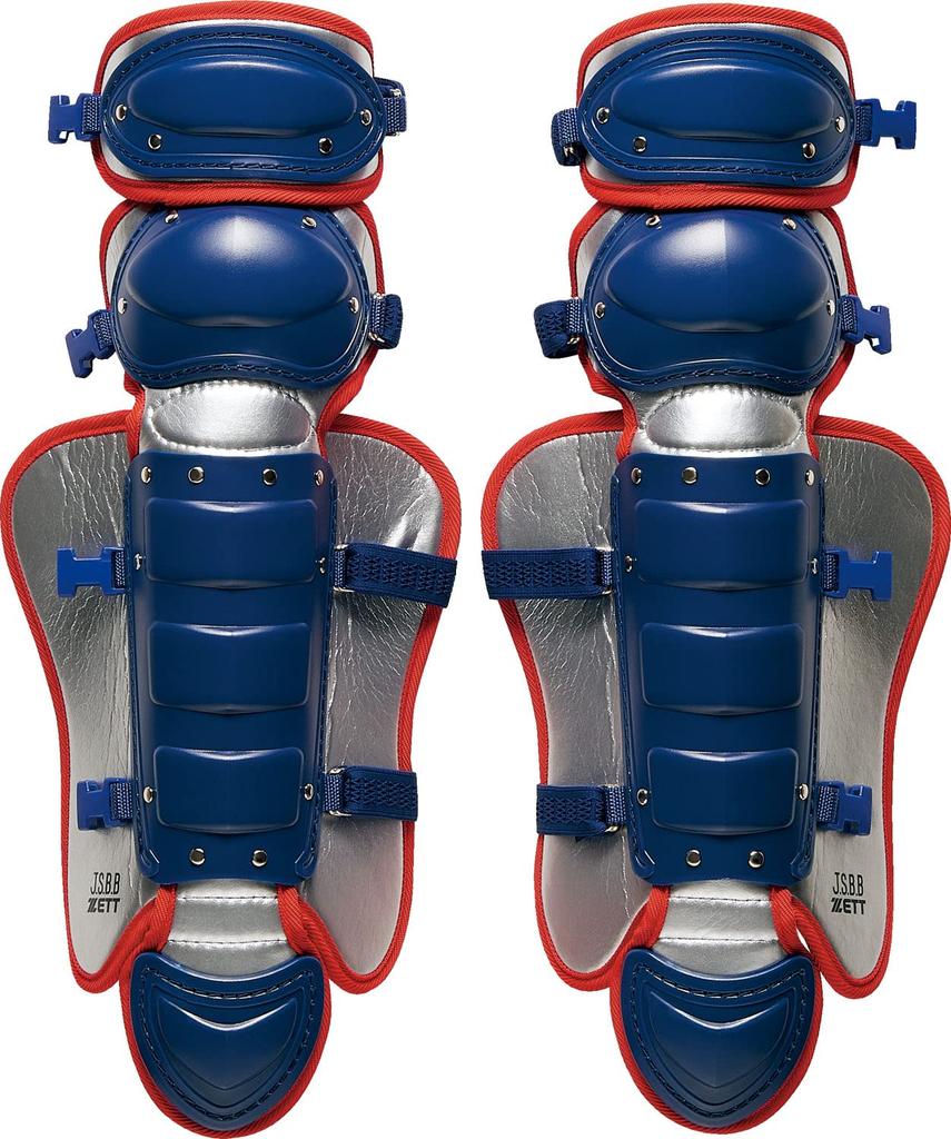 ZETT Baseball-Schutzausrüstungsset für Softball Limited für und Marine x Silber von Swallow Sports Catcher's (4-teiliges Set) Baseball, Ausgabe, Jungen,