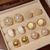 Luxus Design Ohrstecker Goldfarbe Perlenohrstecker Ohrstecker Geschenke für Frauen
