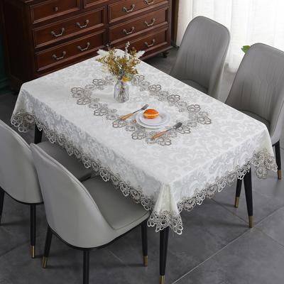 Light Luxury Satin Jacquard Tablecloth Waterproof Coffee Table Cover High-Grade Dinning Table Decor