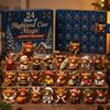 Cute Highland Cow Figurines 24 Days 3D Advent Calendar 2026, Farm Cattle Christmas Seasonal Home Decor Items Countdown Calendar, Collectible