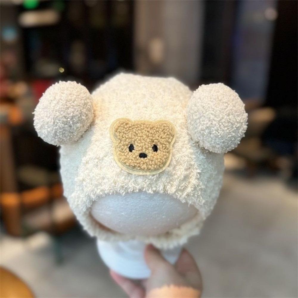 

Windproof Pullover Cap Coldproof Ear Protection Hat New Beanie Hat Autumn and Winter бежевий