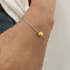 Delicate Stainless Steel Adjustable Necklace and Bracelet Set for Unisex with Round Sphere Pendant Luxurious Jewelry