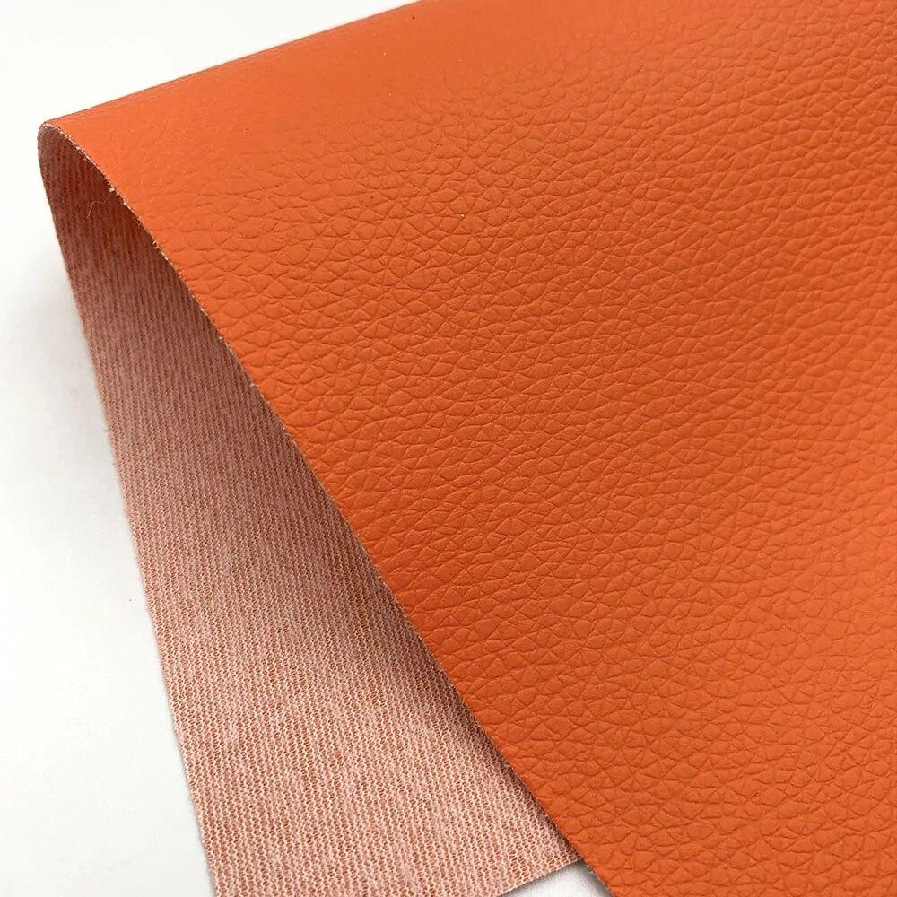 Litchi PU Leatherette Faux Leather Fabric Synthetic For Sewing Bow Bag Brooches Sofa Car Doll DIY Hademade Material