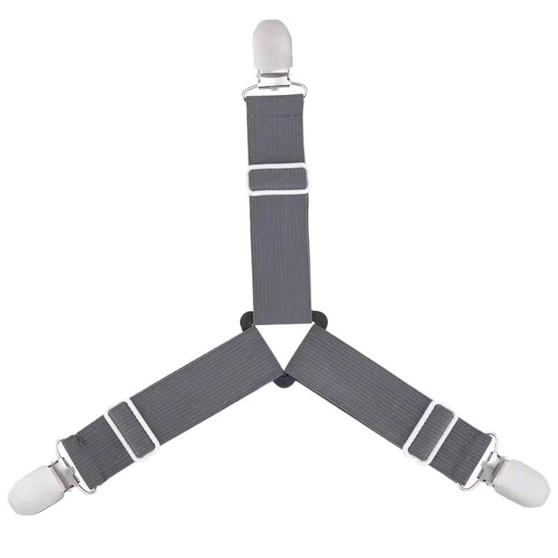 Tri-Head Bed Sheet Fasteners: Anti-Slip Elastic Clips & Fixing Buckles