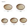 Multi-purpose 5 Sizes Bamboo Fruit Basket Round Shape Handmade Snack Basket Brown Beige Color Tea Snack Tray
