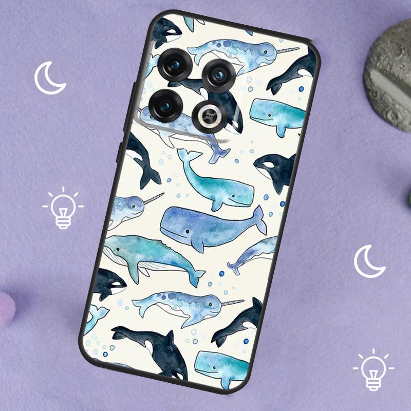 Baby Whale Case For OnePlus 13T 10T 8T 10R 12R 13R 15 13 12 11 10 9 Nord 5 CE 2 3 4 Lite N20 N30 Cover