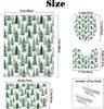 4Pcs Bathroom Shower Curtain Set Christmas tree Bathroom Curtain With 12 Hooks Non Slip Rugs Toilet Cover Mat Bathroom Partition