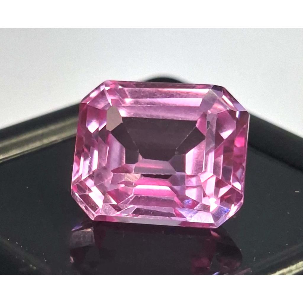 Beautiful Natural Light Pink Spinel 9-11 Ct Emerald Cut Certified Gemstone