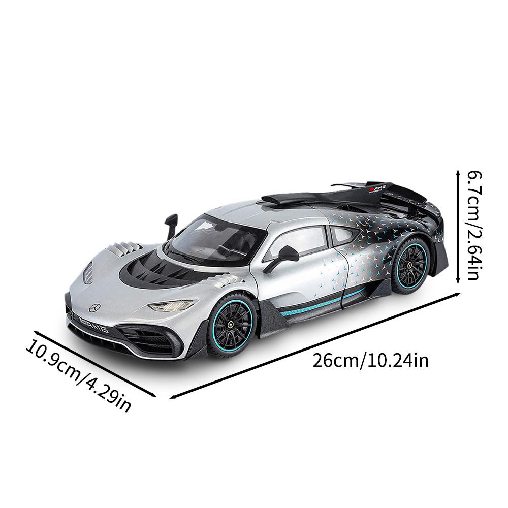 

1:18 scale Mercedes-Benz ONE gray model car, die-cast car, boy s toy car, cool sports car desk ornament, Christmas gift.